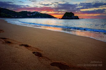 Foot prints in the sand