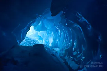 Blue ice cave