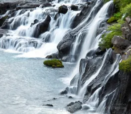 A rocky waterfall