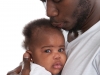 Father holding baby