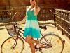 Woman with bicycle