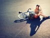 Stylish blonde woman