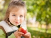 Little girl with apple
