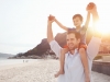 Son on father's shoulders
