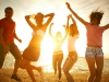 Group of friends dancing