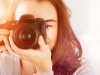 Pretty lady photographer