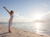 Woman practicing yoga