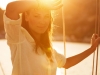 Beautiful woman on yacht deck