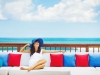 Woman in luxury resort