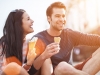 Couple eating ice cream