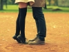 Young couple tenderly kissing
