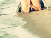 Topless couple on the beach