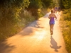 Fit woman practicing for marathon