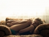 Pretty blonde lying