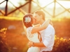 Beautiful couple kissing in the sun