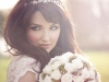 Bride looking to the side