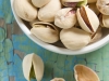 Pistachios on an old table