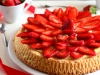 A big strawberry cake