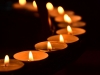 A row of tealights