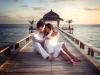 Couple in white clothes
