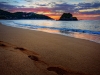Foot prints in the sand