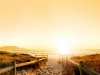 Sunset panorama of a beach