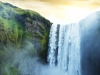 People observing waterfall