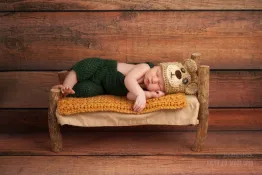 Portrait of a newborn baby boy