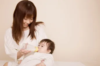 Baby drinking milk