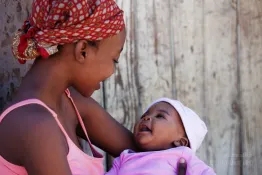 Mother with baby girl