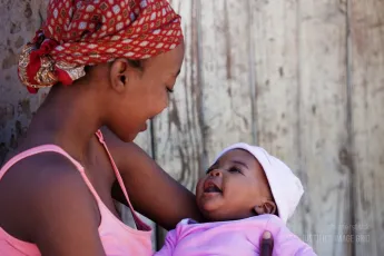 Mother with baby girl