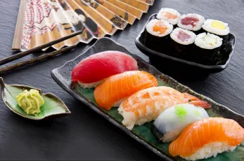 Sushi and rolls