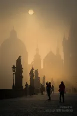 Tourists on Charles Bridge
