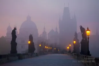 Charles bridge at dawn