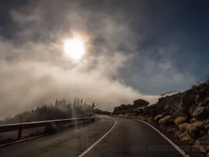 Clouds passing by the Sun