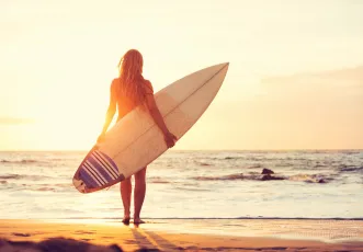 Beautiful sexy surfer girl