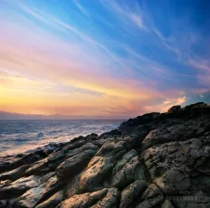 Rocks in the sunrise