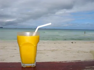 Mango Fruit Juice, Beach, Strand, Sea, Ocean, Boracay, Philippines