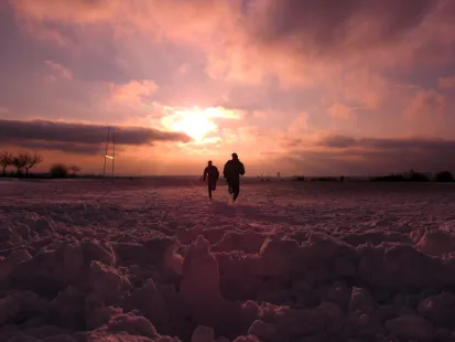 Winter Sun Down