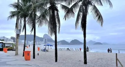 Cloudy day on Rio's Copacabana Beachside