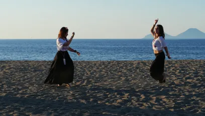 Dancing in the sunset