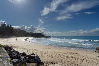 A very sunny Flynns Beach, Port Macquarie, NSW.