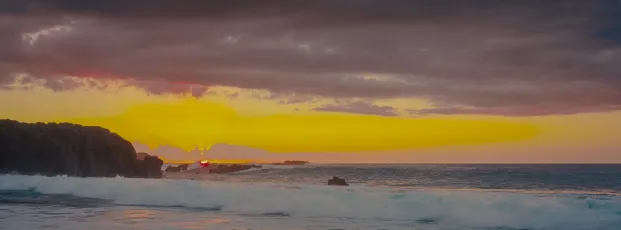 The Fiery Gold of Winter: A Waimea Sunset