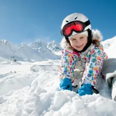 Playing in snow