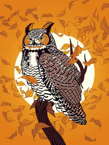 Great Horned Owl wishes you a Happy Halloween!