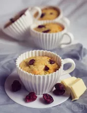 Muffins Chocolat blanc - Cranberry