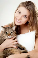 Girl with cat