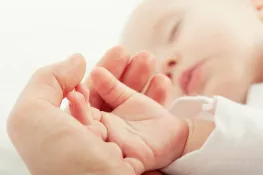 Hand of sleeping baby