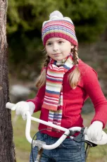 Little girl on bike