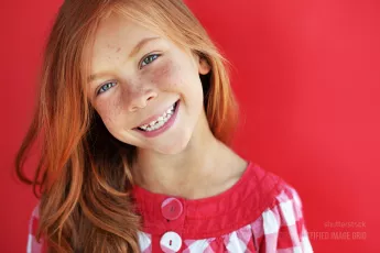 Cute redheaded child